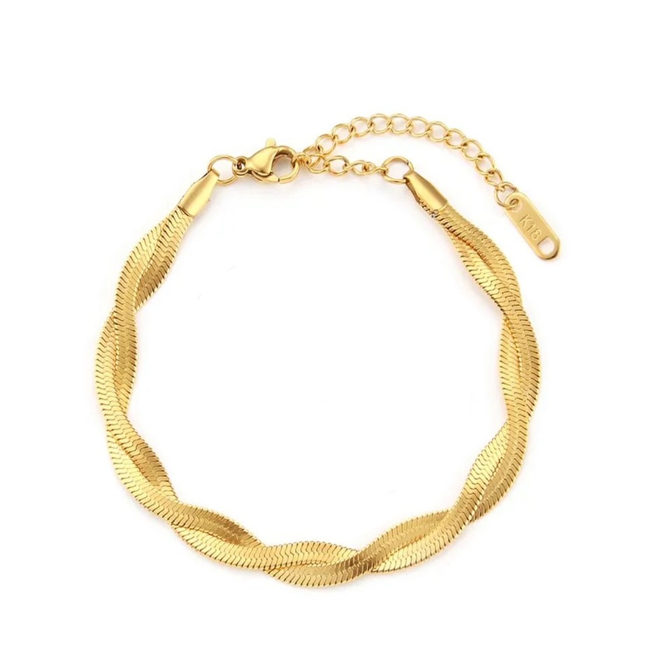 Braided Snake Skin Bracelet